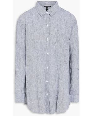 Eileen Fisher Striped Linen Shirt - Blue