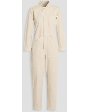 Alex Mill Standard Cropped Herringbone Cotton Jumpsuit - Natural