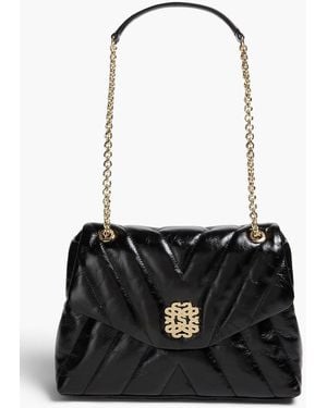 Sandro Schultertasche aus gestepptem leder - Schwarz