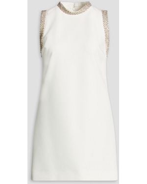 Sandro Embellished Crepe Mini Dress - White