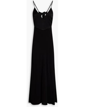 Ba&sh Ninon Open-back Panelled Cady Midi Slip Dress - Black