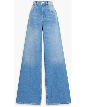 Isabel Marant Lemony High-Rise Wide-Leg Jeans - Blue