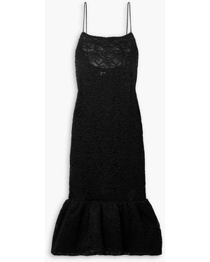 Interior The Esther Corded Lace Midi Dress - Black