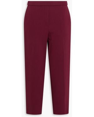 Theory Treeca Cropped Crepe Tapered Trousers