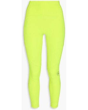 adidas By Stella McCartney Neon Perforated Stretch leggings - Yellow