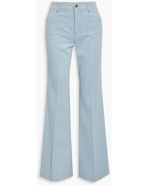 RED Valentino Cotton And Wool-Blend Twill Bootcut Pants - Blue
