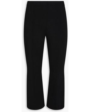 Theory Stretch-Knit Kick-Flare Pants - Black