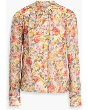 Mikael Aghal Floral-Print Crepe De Chine Blouse - White