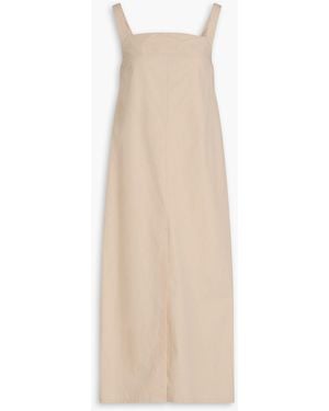Loulou de Saison Makeen Cotton-Poplin Midi Dress - Natural