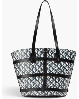 Altuzarra Park Place Printed Leather Tote - Black