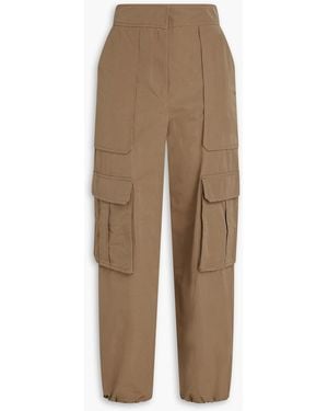 Veronica Beard Cropped Shell Cargo Pants - Natural