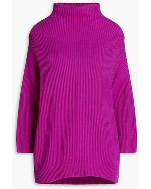 Autumn Cashmere Ribbed Cashmere Turtleneck Jumper - Pink