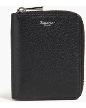 Serapian Pebbled-Leather Wallet - Black