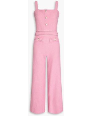 Maje Bouclé-tweed Jumpsuit - Pink