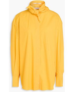 Another Tomorrow Cotton-Poplin Shirt - Yellow