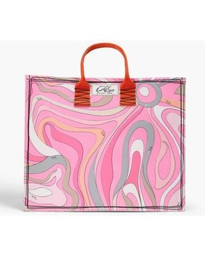 PUCCI Printed Twill Tote - Pink