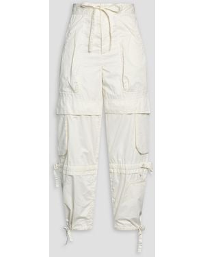 Isabel Marant Nazemi Cotton-Poplin Cargo Trousers - White