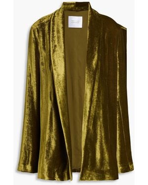 Galvan London Velvet Blazer - Green