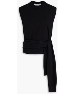 Rohe Cutout Knotted Merino Wool-blend Top - Black
