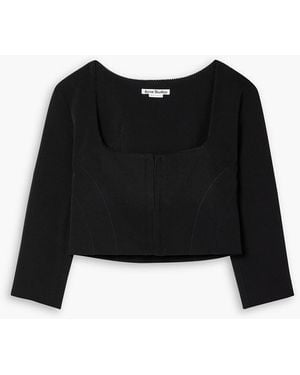 Acne Studios Cropped Twill Top - Black