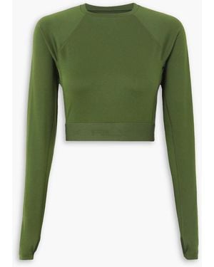 Ralph Lauren Rlx Cropped Stretch Top - Green