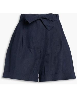 Casa Raki Clementina Linen Shorts - Blue