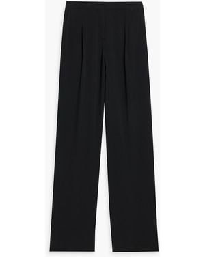 Zuhair Murad Sequin-embellished Crepe Wide-leg Pants - Black