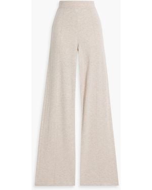 Chinti & Parker Wool And Cashmere-Blend Wide-Leg Pants - White