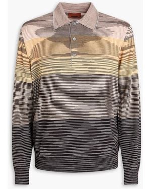 Missoni Pullover aus wolle in space-dye-optik mit polokragen - Grau