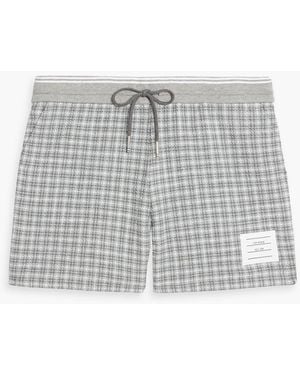 Thom Browne Cotton-Blend Tweed Shorts - Gray