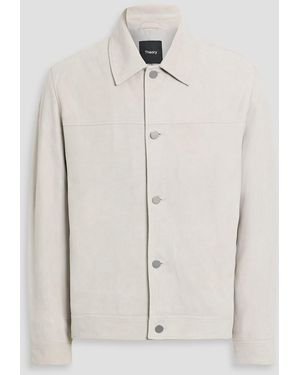 Theory Amos Suede Jacket - Natural