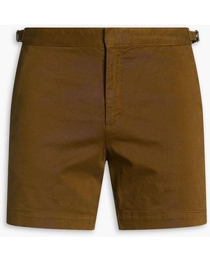 Orlebar Brown Bulldog Cotton-blend Gabardine Chino Shorts - Green