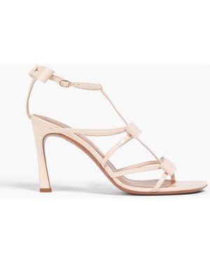 Zimmermann Tux 85 Bow-Detailed Patent-Leather Sandals - White