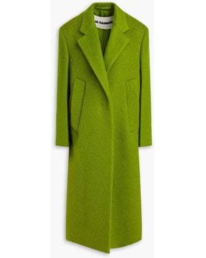 Jil Sander Brushed Wool-blend Felt Coat - Green
