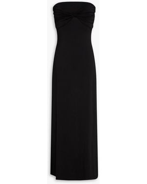 TOVE Cate Strapless Jersey Midi Dress - Black
