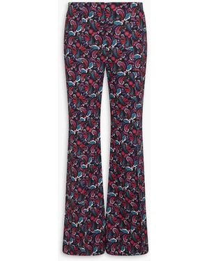 Borgo De Nor Morgan Paisley-print Cotton-twill Flared Trousers