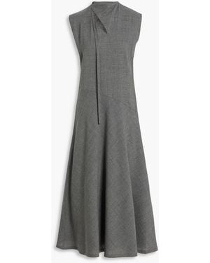Jil Sander Grain De Poudre Wool Midi Dress - Grey