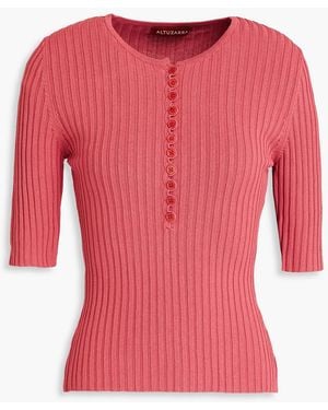 Altuzarra Ribbed-knit Top - Red
