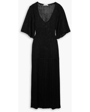 Savannah Morrow Arushi Crochet-knit Maxi Dress - Black