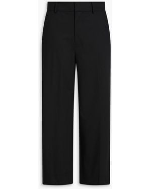 STAUD Prince Cropped Twill Straight-Leg Pants - Black