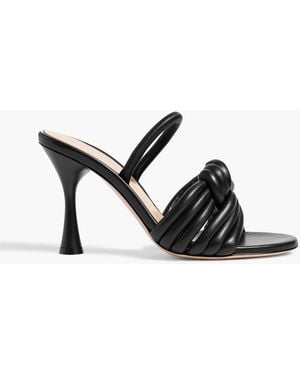 Gianvito Rossi Ottavia Twisted Leather Mules - Black