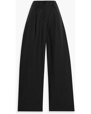 Alex Mill Soho Linen And Cotton-Blend Straight-Leg Pants - Black