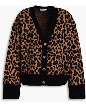 Galvan London Theia cardigan aus jacquard-strick aus einer wollmischung - Schwarz