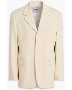 Sandro Wool-Twill Blazer - Natural