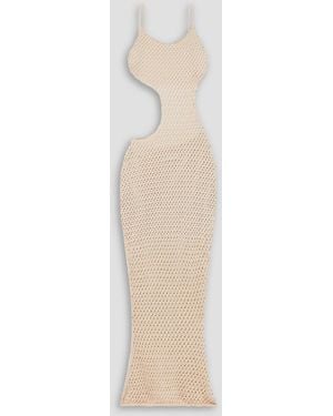 Savannah Morrow Tiva Open-back Crocheted Pima Cotton Maxi Dress - Natural