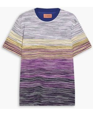 Missoni T-shirt aus baumwoll-jersey mit streifen - Lila