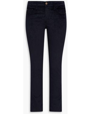 Ba&sh Emy Velvet Skinny Trousers - Blue