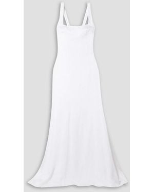 Galvan London Hampshire Satin-crepe Gown - White
