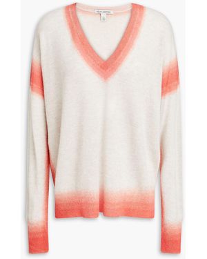 Autumn Cashmere Two-tone Cashmere Sweater - Natural