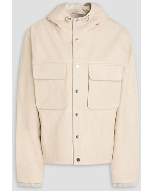 DEADWOOD Kodiak Leather Hooded Jacket - Natural